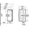 Тумба VITRA NEST с раковиной c 1м ящиком, 80 см, с LED подсветкой, цвет натуральная древесина 56138